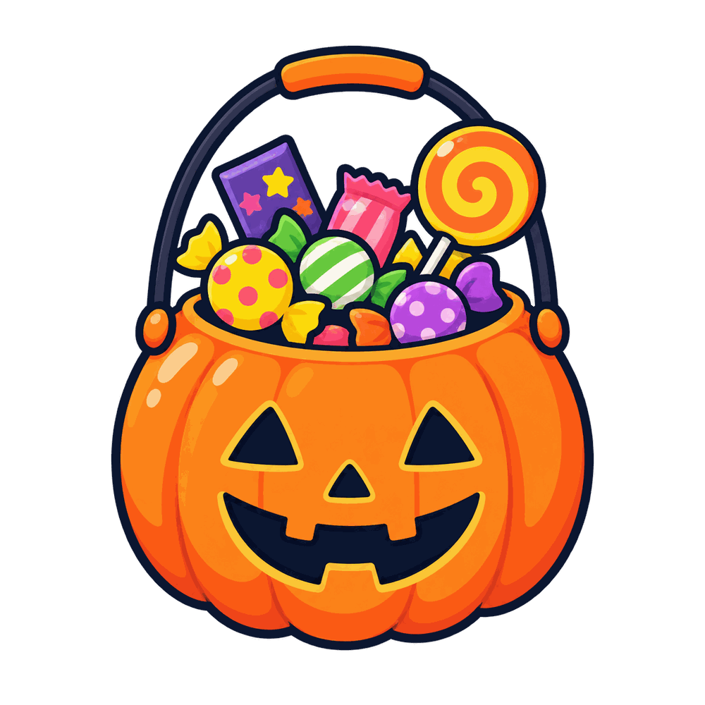 ハロウィンのお菓子の無料イラスト