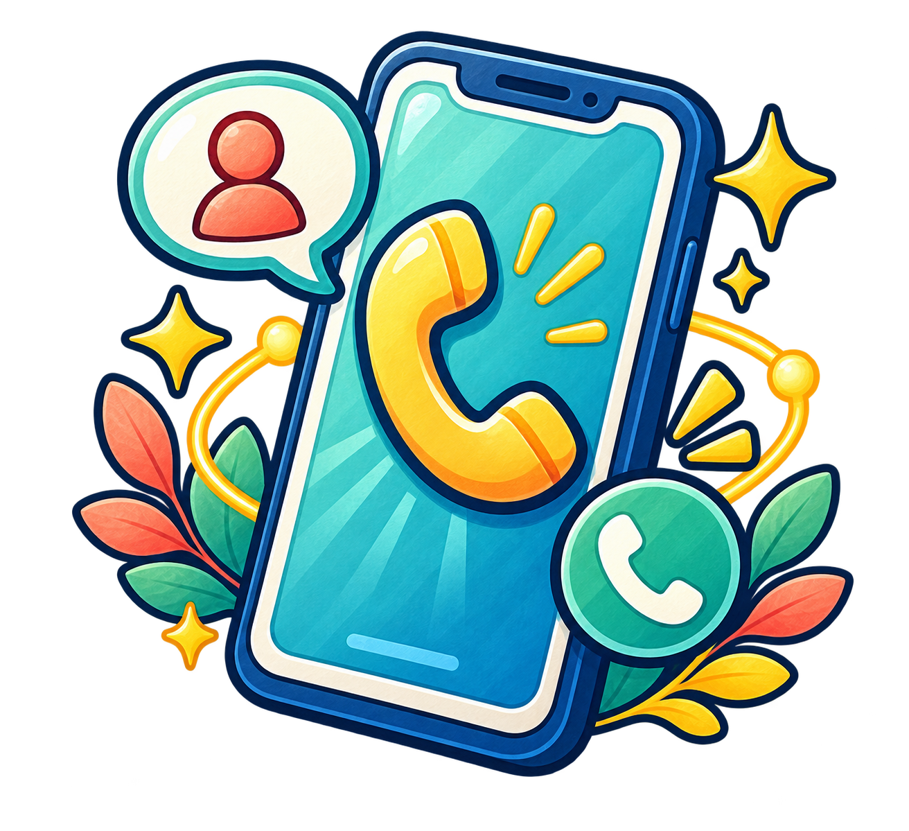電話でお問い合わせの無料イラスト