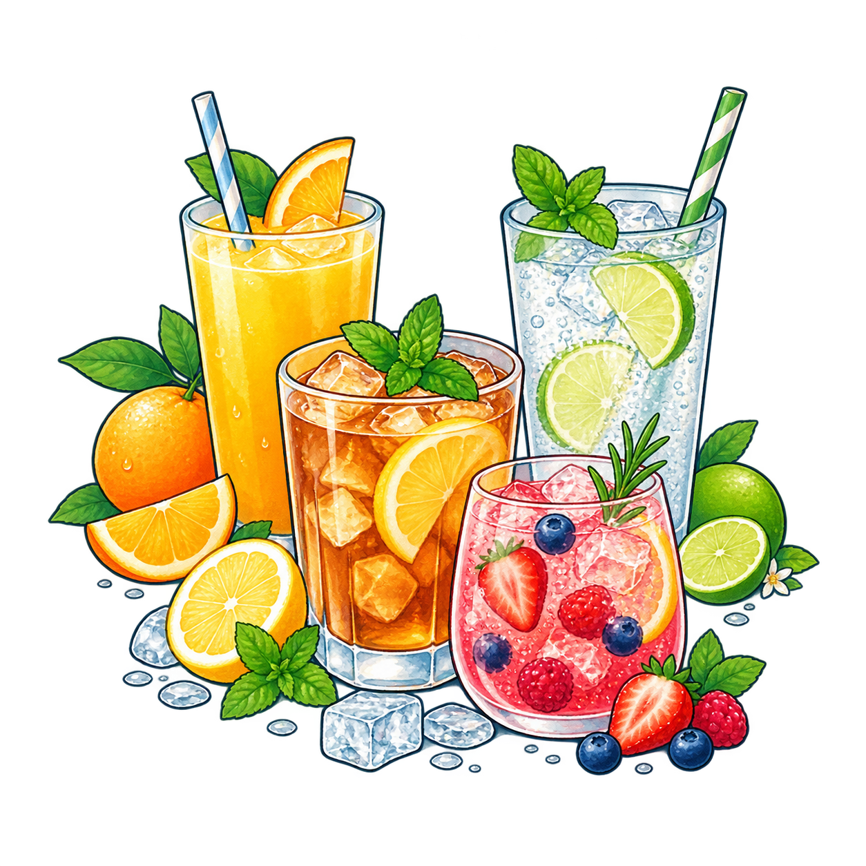 ドリンクの無料イラスト