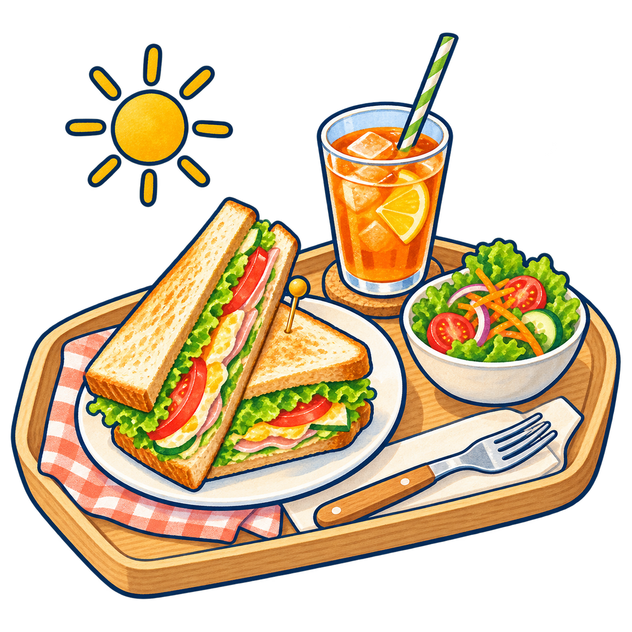ランチの無料イラスト