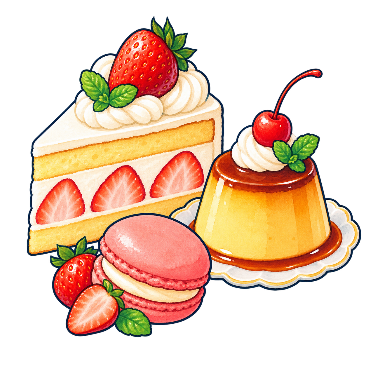 スイーツの無料イラスト