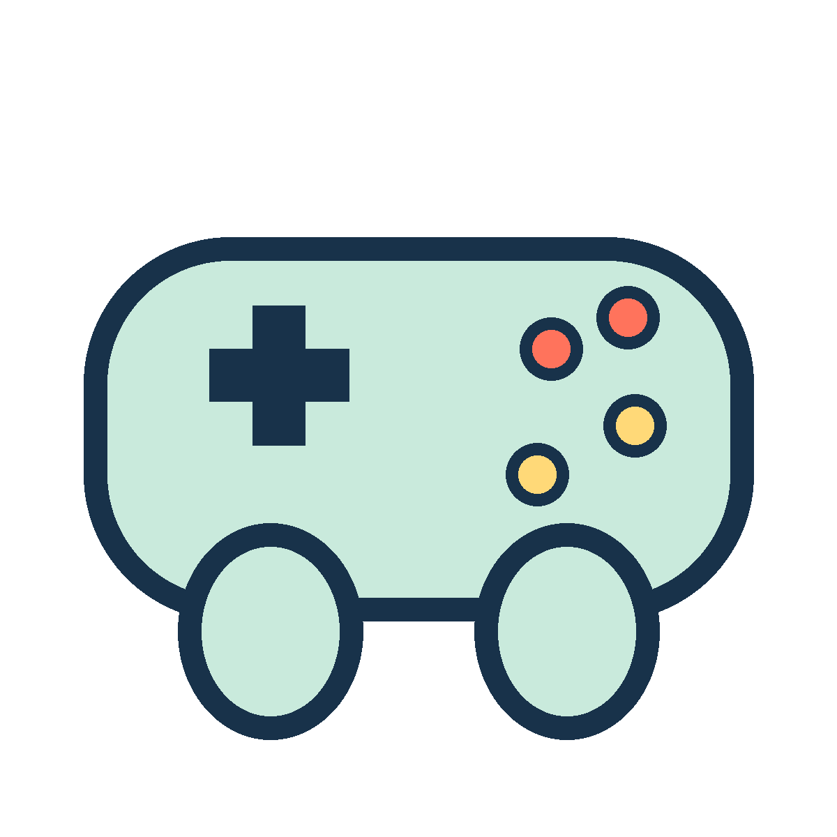 ゲームコントローラーの無料透過PNGイラスト