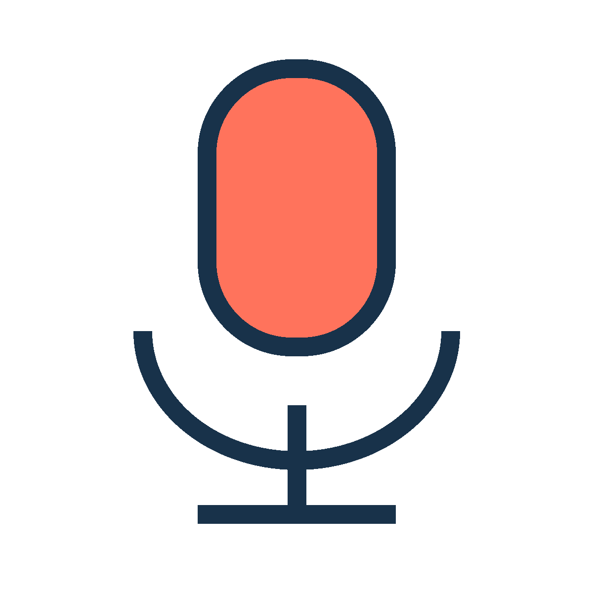 マイク・音声配信の無料イラスト
