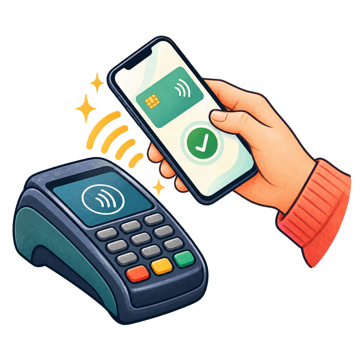 スマホ決済の無料イラスト