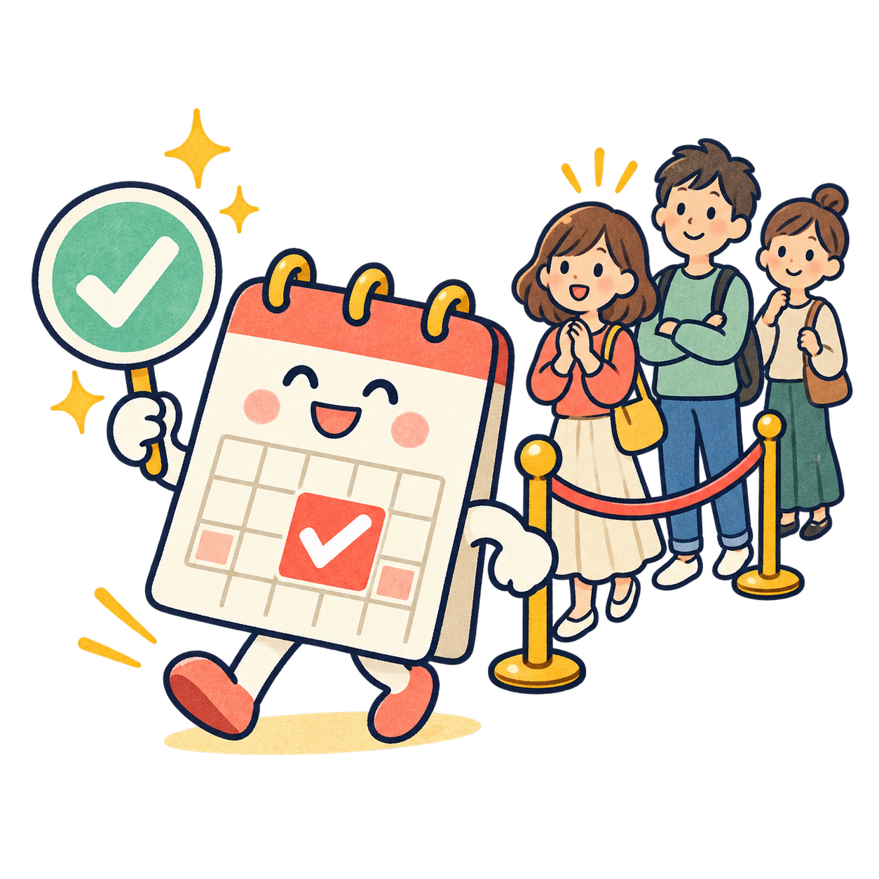 予約優先の無料イラスト