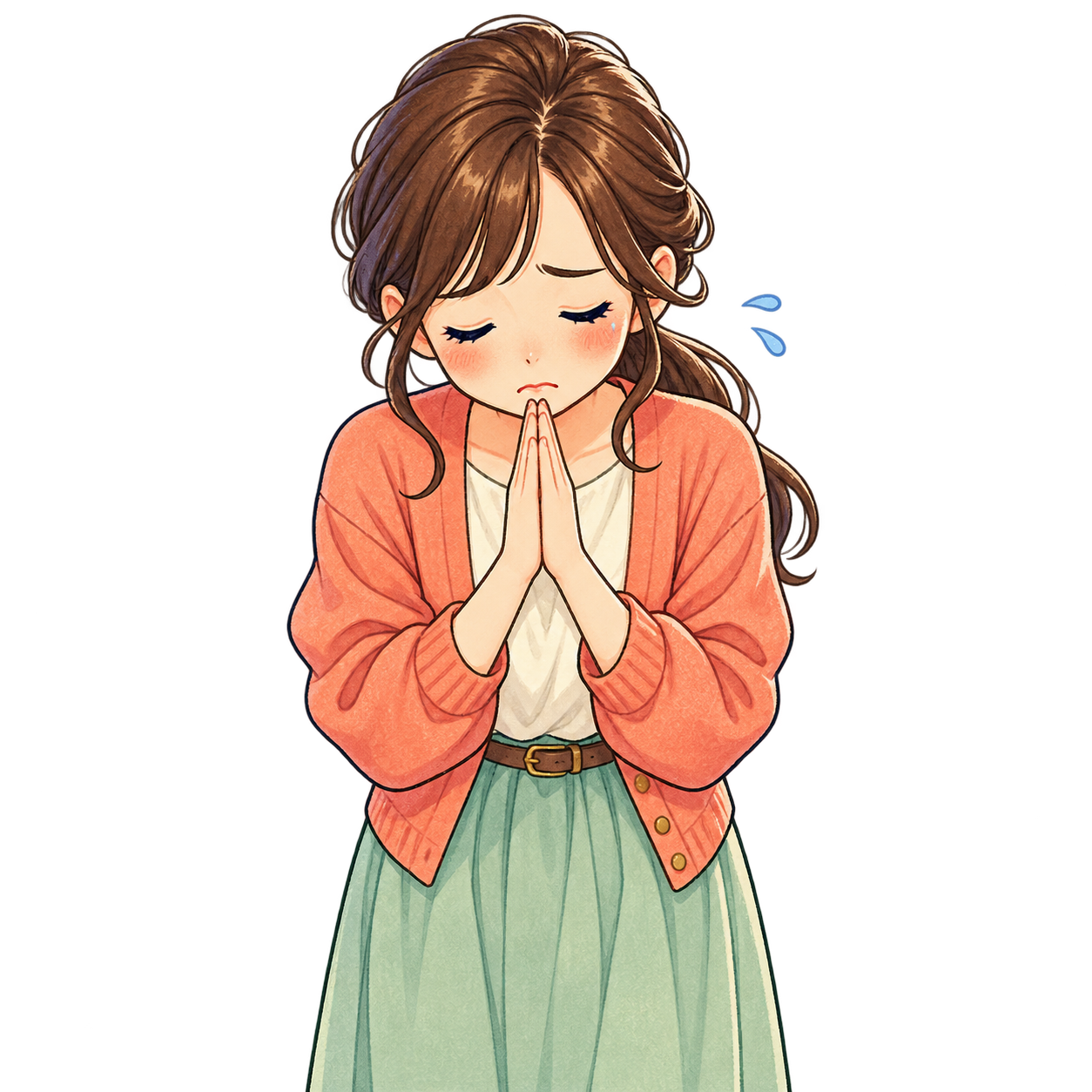 お詫び・謝罪の無料イラスト