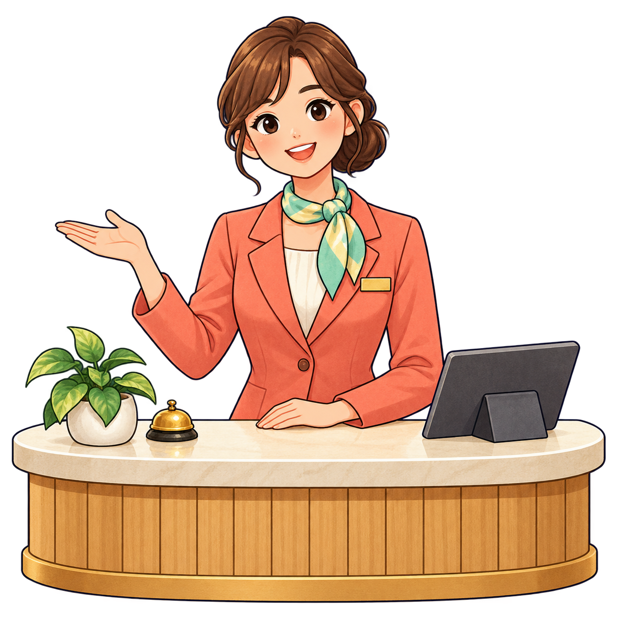 受付・接客の無料イラスト