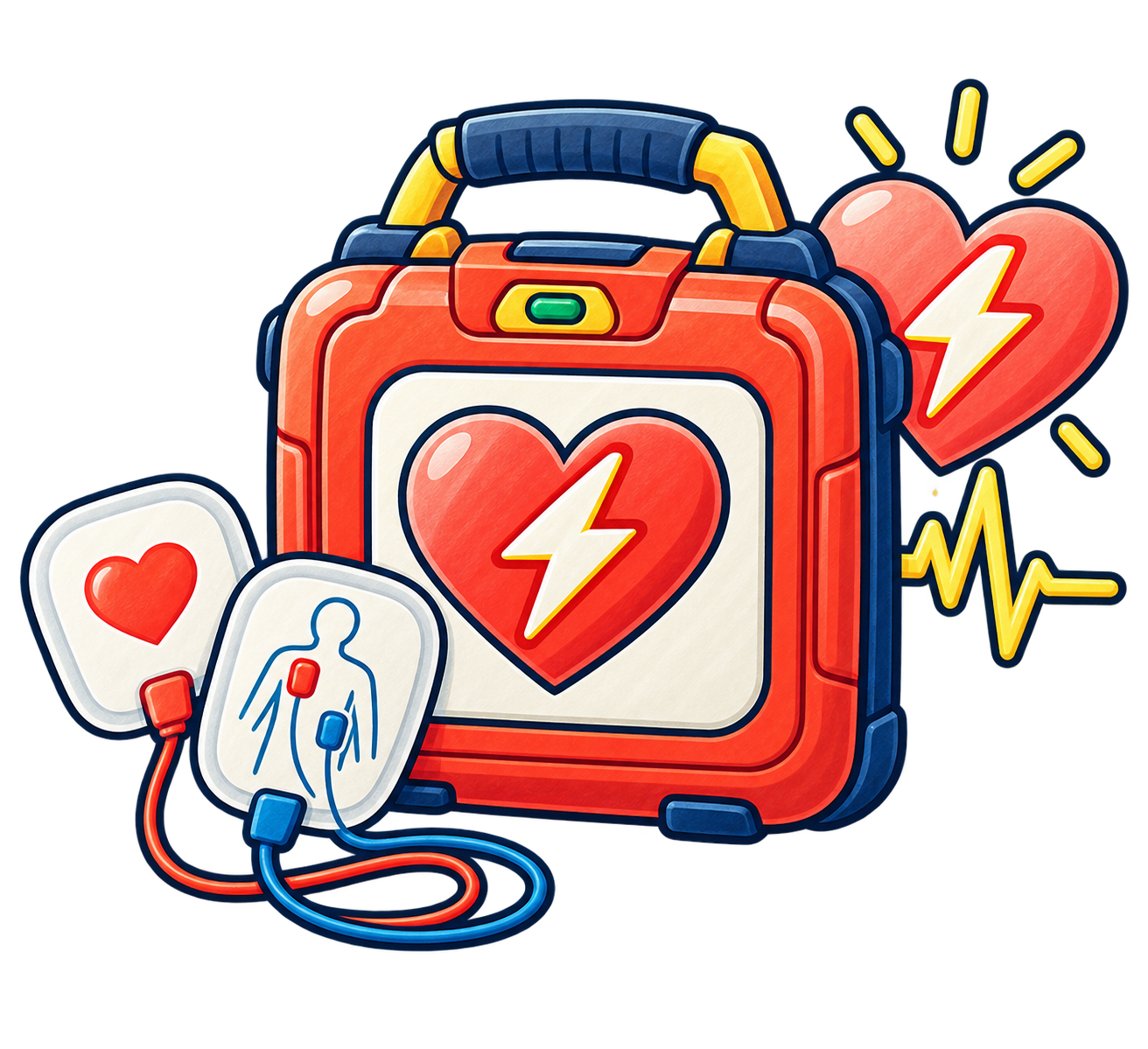 AED・救命の無料イラスト