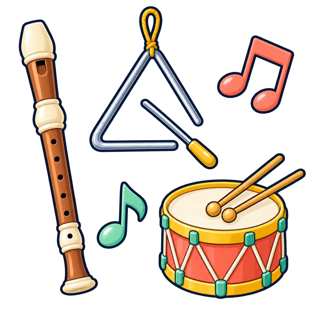 音楽の授業の無料透過PNGイラスト