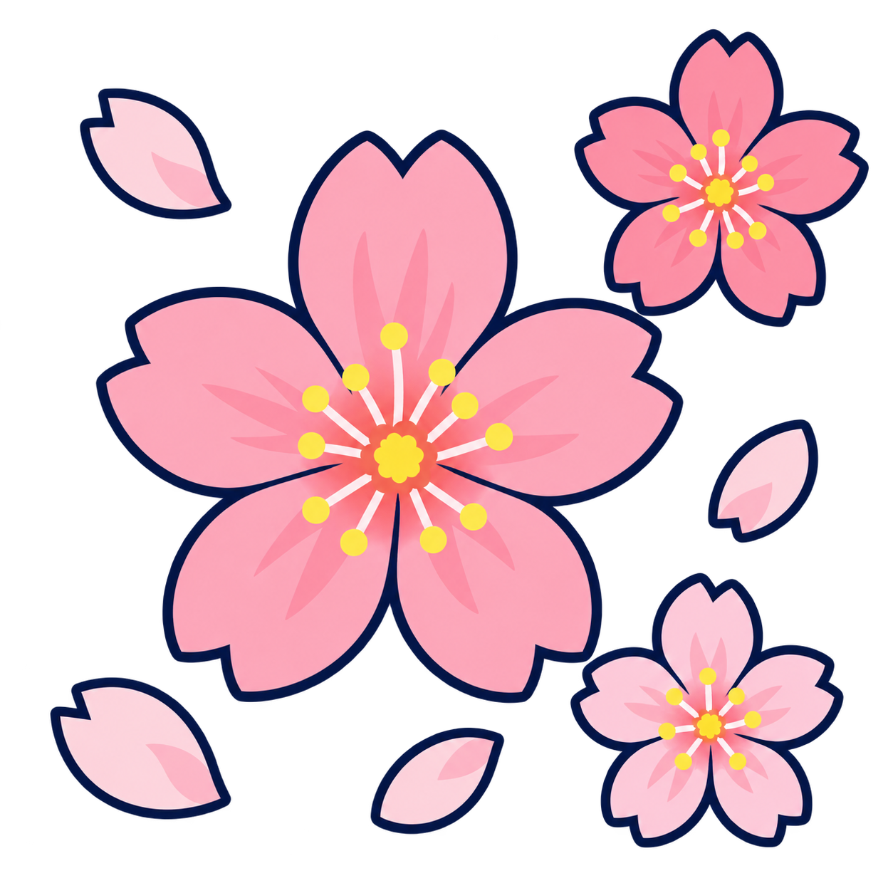 春のさくらの無料イラスト