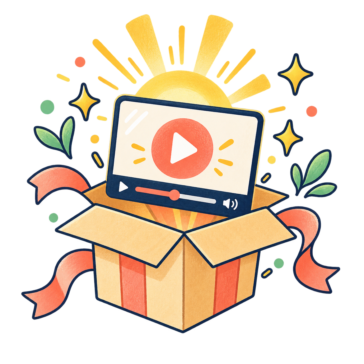新しい動画の無料イラスト